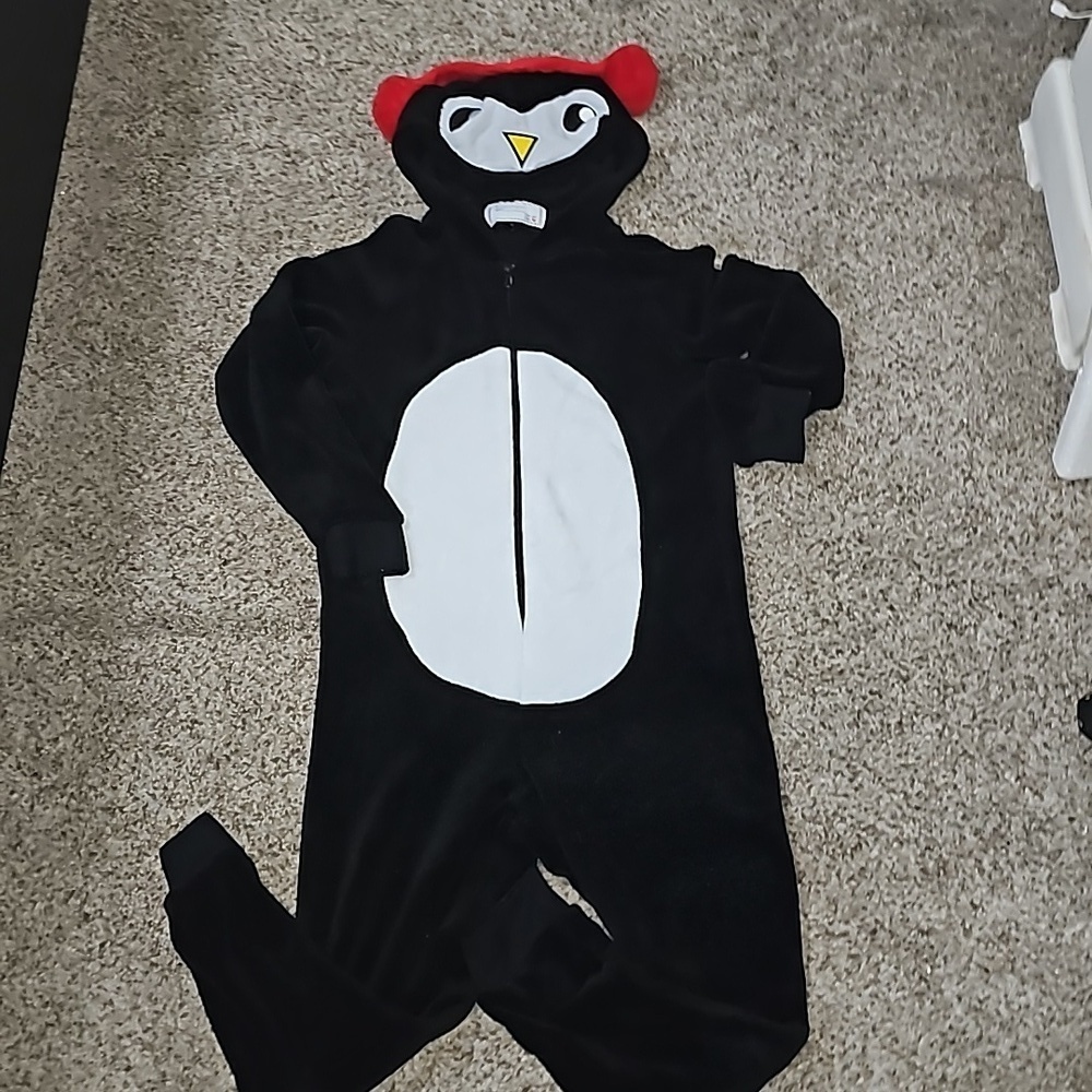 Derek Heart Penguin Fleece Onezie